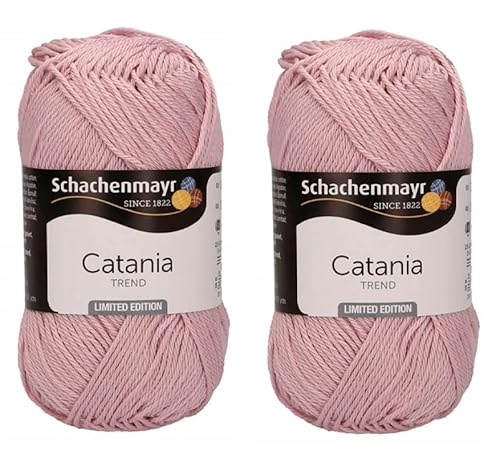 Schachenmayr Catania Garn, limitierte Auflage, seltene Farbe, merzerisiertes Baumwollgarn, weiches Amigurumi-Garn zum Häkeln und Stricken, 2 feine Sportgarne von Generic