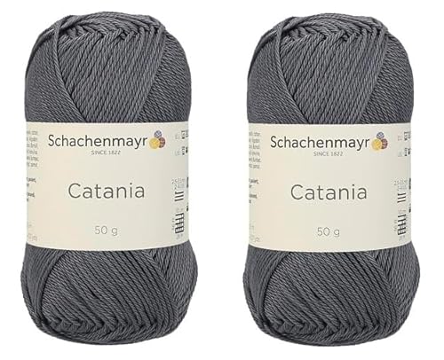 Schachenmayr Catania Garn, limitierte Auflage, seltene Farbe, merzerisiertes Baumwollgarn, weiches Amigurumi-Garn zum Häkeln und Stricken, 2 feine Sportgarne von Generic