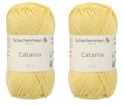 Schachenmayr Catania Garn, limitierte Auflage, seltene Farbe, merzerisiertes Baumwollgarn, weiches Amigurumi-Garn zum Häkeln und Stricken, 2 feine Sportgarne von Generic