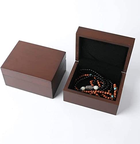 Schmuckaufbewahrung Massivholz Schmuckschatulle Tragbare Schmuckgeschenkbox Set Halskette Armband Ohrring Schmuckdisplaybox von Generic