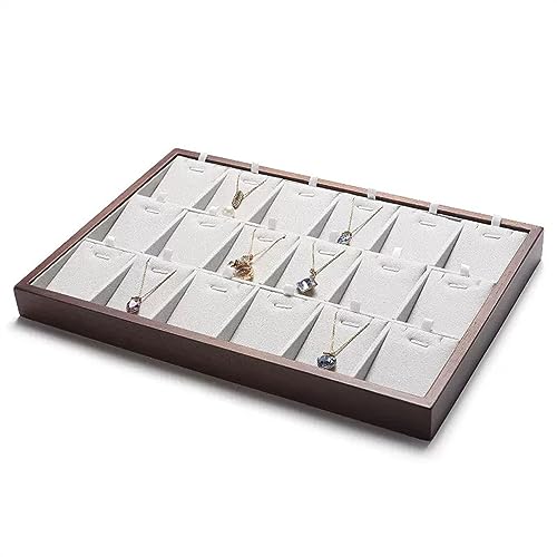 Schmuckhalter, Display-Tablett für Halsketten, Ohrringe, Armbänder, gefüttert, stapelbar, Schmucktablett, Anhänger-Display, Organizer-Tablett, Schmuckständer von Generic