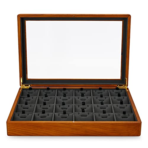 Schmuckkästchen Mädchen Holz Ringkasten Anhänger Kasten Halskette Box Diamant Box Schmuck Box Aufbewahrungskoffer Schmuck Organizer Schmuckkästchen(Pendant Box Gray) von Generic