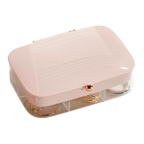 Schmuckkästchen für Damen, kleine Schmuckschatulle, Organizer für Ringe, transparent, exquisiter Organizer für Ohrringe, Schmuckkästchen für Ohrringe von Generic