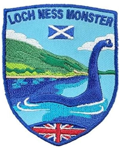 Generic Schottland Loch Ness Monster Patch (7,6 cm) Europäische Stadt bestickt zum Aufbügeln oder Aufnähen, Europa-Reiseemblem, perfekt für Jacken, Hüte, Rucksäcke, Hemden, Mützen, von Generic