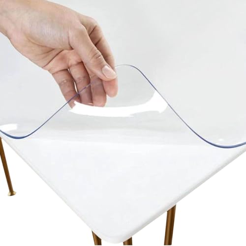 Schutz Teppich - Tischabdeckung, transparenter Schutz | Nicht -Slip- und wasserdichte PVC, gestreifte und hitzebeständige Oberfläche, ideal für Esszimmertische, Konto von Generic