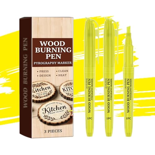 Scorch Pen Marker – Holzbrenner-Set zum Verbrennen von Holz, 3 Stifte für Kunst und Handwerk, Heimwerker-Set für Anfänger, Handwerk, Zeichnen von Holz von Generic