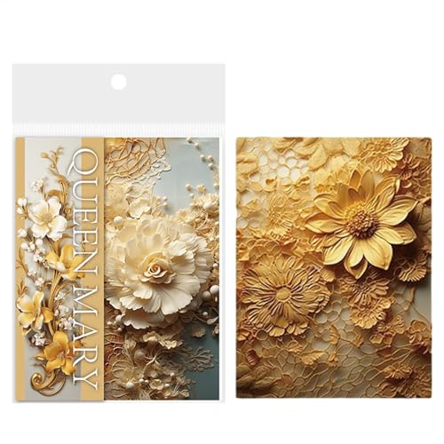 Scrapbook-Papier mit Blumenmuster, schneidbares Scrapbook-Papier mit Blumen-Decoupage-Kunsthandwerksbedarf, dekoratives Scrapbook-Papier, Scrapbook-Papier für , Scrapbooking-Papierbögen, Blume von Generic