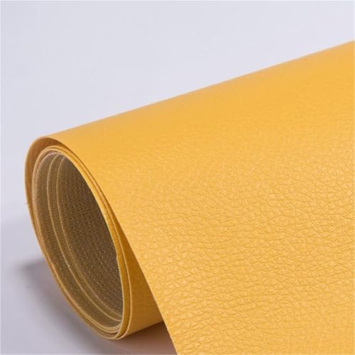 Selbstklebender PVC-Reparaturflicken mit Quermaserung for Leder – Wasserdichtes synthetisches Vinylband for Sofa, Autositz, Couch, Möbel und Tasche – Zuschneidbares DIY-Reparaturset(Yellow,19.7*78.7in Selbstklebender PVC-Reparaturflicken mit Quermaserung for Leder – Wasserdichtes synthetisches Vinylband for Sofa, Autositz, Couch, Möbel und Tasche – Zuschneidbares DIY-Reparaturset(Yellow,19.7*78.7in von Generic