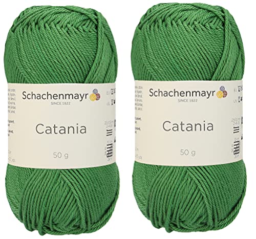 Set mit 2 Knäueln: SMC Catania Originals 100 % merzerisierte Baumwolle, insgesamt 100 g, je 50 g, 136 m Amigurumi-Garn Fine-Sport 2 (412 MOOS) ) von Generic