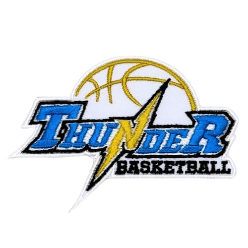 Siam Accs Basketball-Fans, Donner-Basketball-Logo, Stickerei, National-Basketball-Fan, Lieblings-Team, zum Aufbügeln oder Aufnähen, für Kleidung, Rucksäcke, Jeans, Motorrad, zum Aufnähen auf Jacken Siam Accs Basketball-Fans, Donner-Basketball-Logo, Stickerei, National-Basketball-Fan, Lieblings-Team, zum Aufbügeln oder Aufnähen, für Kleidung, Rucksäcke, Jeans, Motorrad, zum Aufnähen auf Jacken von Generic