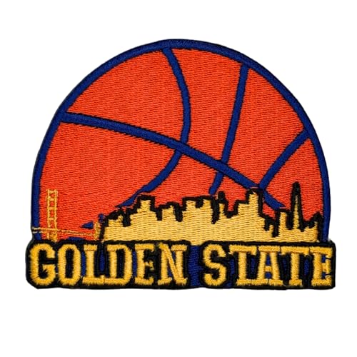 Siam Accs Basketball-Fans Golden State City Logo Patch Stickerei National Basketball Fan Lieblingsmannschaft zum Aufbügeln oder Aufnähen für Kleidung, Rucksäcke, Jeans, Motorrad, zum Aufnähen auf von Generic