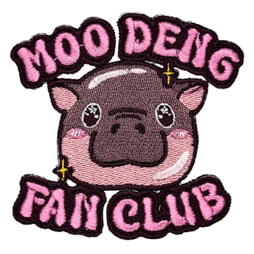 Siam Accs Moo Deng Fan Club Baby Nilpferd Cute Patch Stickerei Aufbügler Aufnähen für Kleidung Rucksäcke Jeans Motorrad Nähen auf benutzerdefinierte Jacken Hüte Taktische Taschen Dekoration Siam Accs Moo Deng Fan Club Baby Nilpferd Cute Patch Stickerei Aufbügler Aufnähen für Kleidung Rucksäcke Jeans Motorrad Nähen auf benutzerdefinierte Jacken Hüte Taktische Taschen Dekoration von Generic