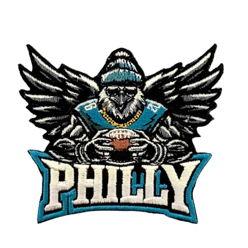 Siam Accs Rugby-Fans American Football Philly Logo Patch Stickerei American Football Fan Favorite Team zum Aufbügeln oder Aufnähen für Kleidung, Rucksäcke, Jeans, Motorrad, zum Aufnähen auf Siam Accs Rugby-Fans American Football Philly Logo Patch Stickerei American Football Fan Favorite Team zum Aufbügeln oder Aufnähen für Kleidung, Rucksäcke, Jeans, Motorrad, zum Aufnähen auf von Generic
