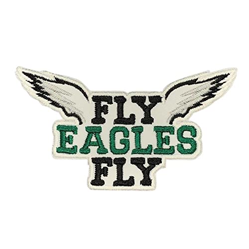 (Große Größe) Siam Accs Rugby-Fans Philadelphia Stickerei Patch (weiß) American Football Fan Lieblingsteam zum Aufbügeln oder Aufnähen für Kleidung, Rucksäcke, Jeans, Motorrad, individuelle Jacken, von Generic