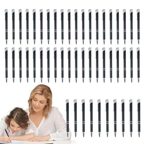 Signaturkugelschreiber - 50x Metall Kugelschreiber Set,Funktionaler Schreibgeräte Mit Silberner Clip Für Hochzeit, Alltag, Schule & Berufseinsatz - Elegantes Design Für Schüler, Studenten Und Geschäft Signaturkugelschreiber - 50x Metall Kugelschreiber Set,Funktionaler Schreibgeräte Mit Silberner Clip Für Hochzeit, Alltag, Schule & Berufseinsatz - Elegantes Design Für Schüler, Studenten Und Geschäft von Generic