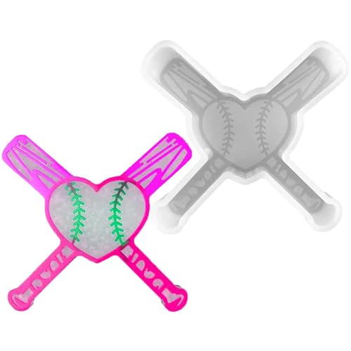 Silikon-Baseballform, 3D-Baseball-Gussformen – Antihaftharzform für Epoxidharz, lebensmittelechte Kerzenformen für Duftkerzen, Auto-Diffusor von Generic