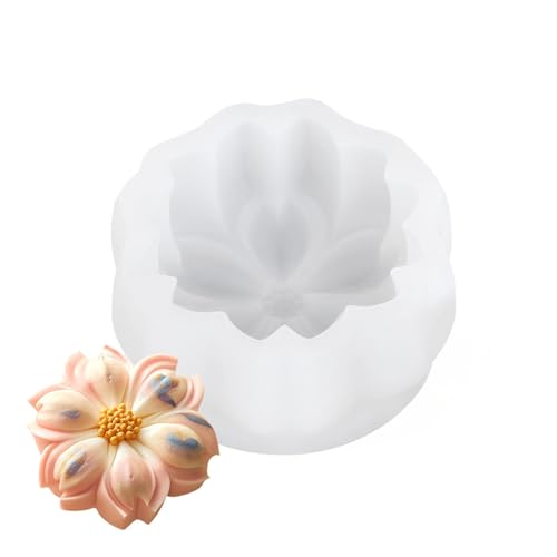 Silikon-Blumenformen, Blumen-Fondant-Formen,Silikon-Fondantformen in Lebensmittelqualität in Blumenform | Hitzebeständig, leicht zu entformen, Bastelbedarf, Backformen für Kerzen, Brot, Mousse, Gelee von Generic