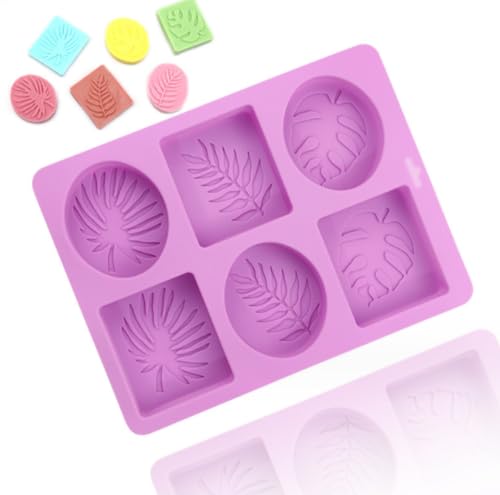 Silikon Seifenformen 6 Vertiefungen Handgefertigte Seifenformen Silikon Silikonformen für Seife DIY Silikon Seife Formen Soap Mold Silikonform Seife Rechteckig für DIY Hausgemachte Handwerk von Generic