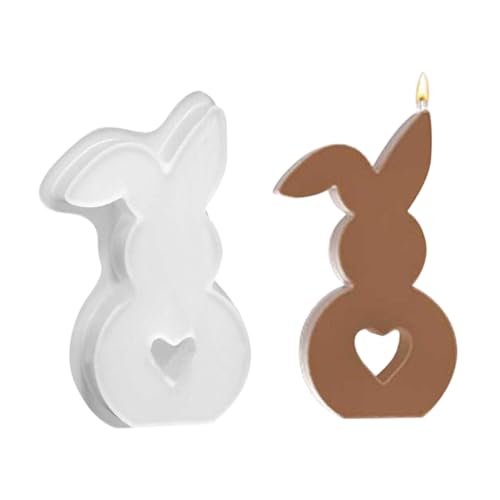 Silikonform Osterhase Silikonformen Gießformen 3D Osterhase Silikonhase Ostern DIY Hase für Ostern Kerze Form Ostergeschenke Schokoladenharzform Sojawachs Kerzen Handwerk (G3) von Generic