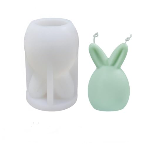 Silikonform Ostern Bunny, 3D Silikonformen Gießformen Osternhase Kerzenformen zum Gießen, Gießformen Silikon Gießform Kaninchen Gips Zum Gießen Giessformen Silikon für Osrendeko (Hasen01) von Generic