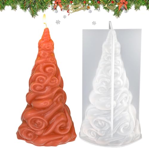 Silikonform für Weihnachtsbaumkerzen, 3D-Weihnachtsbaumkerzenform | Weihnachtsschokoladenform - Silikon-Kerzenherstellungsform, Epoxidharz-Gießform, Süßigkeiten-Seifenform für Heimdekoration von Generic