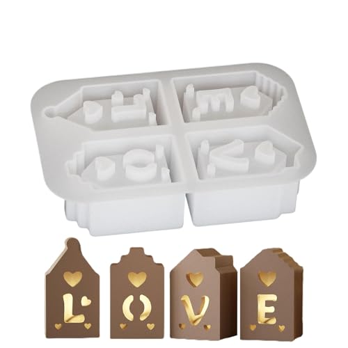 Silikonform zum Valentinstag – Love House Silikonform für Süßigkeiten, romantische Seifenherstellung, Silikonform für die Dekoration von Partys zu Hause, Dekoform Silikonform zum Valentinstag – Love House Silikonform für Süßigkeiten, romantische Seifenherstellung, Silikonform für die Dekoration von Partys zu Hause, Dekoform von Generic