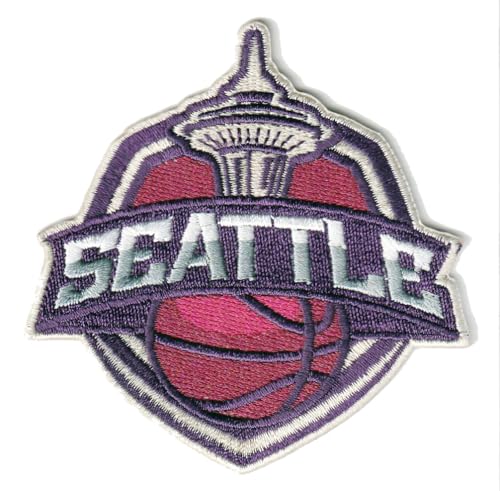 Smc Store Aufnäher mit Seattle City Logo, bestickt, Basketball-Fan, Lieblings-Team, zum Aufbügeln oder Aufnähen von Generic