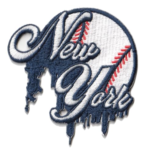 Smc Store City of New York Baseball-Logo-Aufnäher, bestickt, Baseball-Fan, Lieblings-Team, zum Aufbügeln oder Aufnähen von Generic