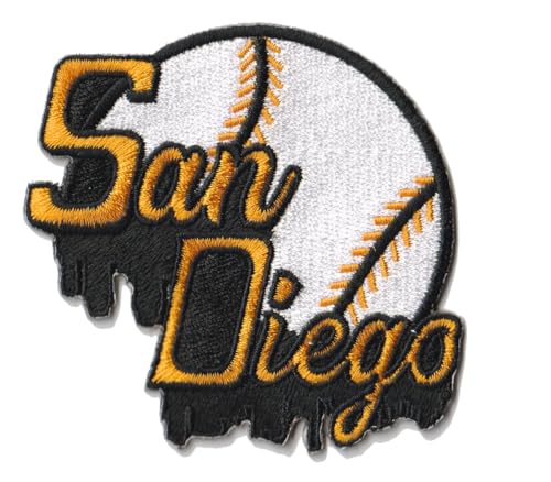 Smc Store City of San Diego Baseball-Logo-Aufnäher, Stickerei, Baseball-Fan, Lieblings-Team, zum Aufbügeln oder Aufnähen, bestickt von Generic