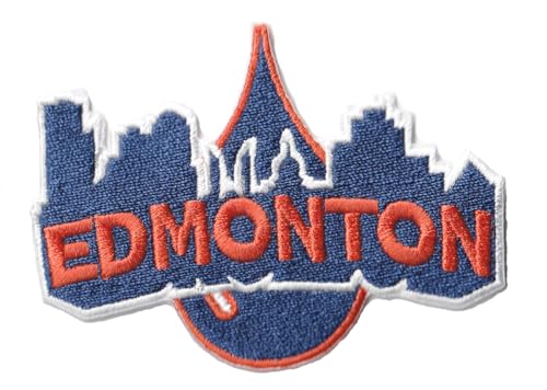 Smc Store Edmonton City Logo Patch Stickerei Hockey Fan Favorite Team Iron On Sew On Embroidered Patch von Generic