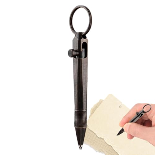 Solid Messing Stift | Kurzer Absatz Tasche Reisestift - Kurzer Absatz Taschen - -Reisestift, Messing -Bolt -Action -Kugelschreiber, winziger Stiftstiftstifte für Büros, Arbeiten von Generic