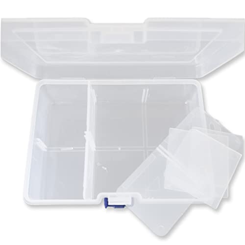 Sortierkasten Perlen Box, transpartent, 16,5 x 12 x 5,8 cm, 6 Fächer - Schmuck Perlenbox Kunststoff Sortierbox für Kleinteile Aufbewahrungsbox mit Deckel Organizer von Generic