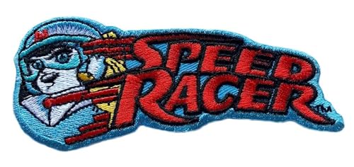 Speed Racer Logo Patch (10,2 cm) Besticktes Bügelbild oder Aufnäher, Retro-Cartoon-Emblem, perfekt für Jacken, Hüte, Rucksäcke, Hemden, Kappen, DIY-Geschenk-Patches von Generic