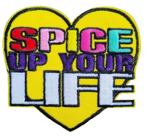 Spice Up Your Life Patch (7,6 cm) Aufbügel/Aufnäher, Retro 90er Jahre Pop Music Girl Band Emblem Perfekt für Rucksäcke, Taschen, Hüte, Jacken, Geschenkflicken von Generic