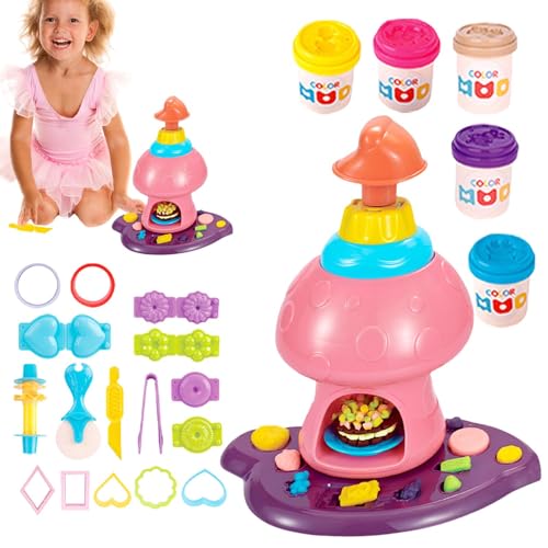 Spiel-Farbteig-Sets, Teig für Kinder | Nudelmaschine Rollendes Kochspielzeug - Modelliermasse-Teigwerkzeuge, Nudelmacher, lustige Cartoon-Ente, buntes Teigspielzeug für Kinder ab 3 Jahren von Generic