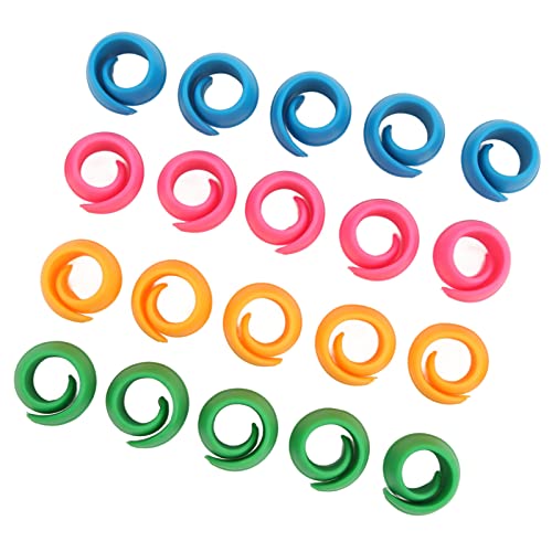 Spulenhalter-Clips, Fadenhalter, Verhindert das Herunterfallen des Fadens, Praktisches, 20 Stück, Silikon, 4 Farben, für den Heimgebrauch für Nähmaschinenspulen von Generic