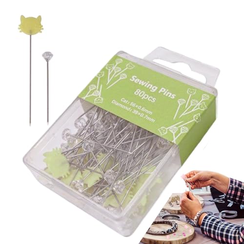 Stecknadeln, gerade, 80 Stück, Quiltnadeln, Werkzeug zum Nähen, für Handwerk, Knöpfe, Verschlüsse, Schmuck, Dekoration, Nähen, Hand, Konstruktion, Kleidung Stecknadeln, gerade, 80 Stück, Quiltnadeln, Werkzeug zum Nähen, für Handwerk, Knöpfe, Verschlüsse, Schmuck, Dekoration, Nähen, Hand, Konstruktion, Kleidung von Generic
