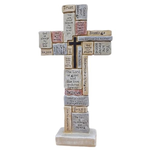 Stehende Christliche Kreuze - Christliche Kreuzornamente, Tragbares Religiöses Kreuz Mit Inspirierendem Gebet | Zuverlässige Christliche Tischdekoration Für Kirche, Haus, Zimmer, Wohnzimmer von Generic