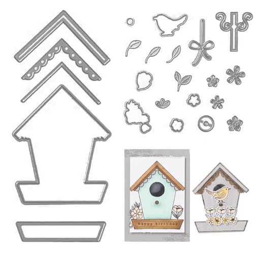 Stempel- und Stanzformen-Sets, Stanzformen für die Kartenherstellung | Scrapbooking-Stempel, Gummistempel für die Kartengestaltung,Blumenstempel und Stanzen für Kartenherstellung, Album, Kunsthandwerk von Generic