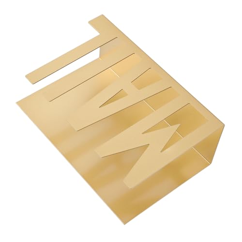 Stilvoller Metallpost Organizer für Home and Office Desktop für Bills Letters Papers Office Decor Geschenkidee Robuste Eisenkonstruktion (GOLD) von Generic