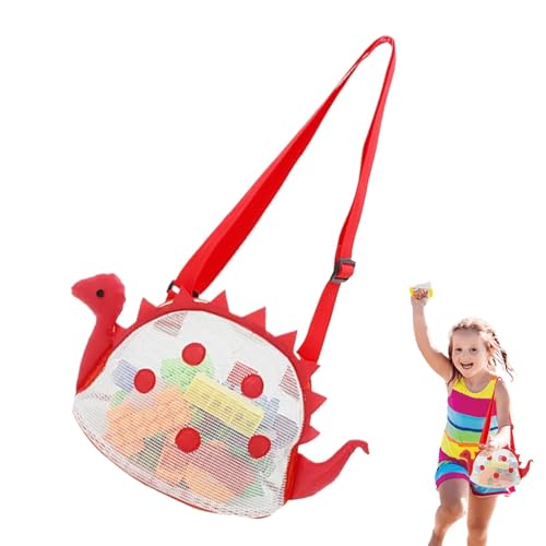 Strandtasche für Strandspielzeug, verstellbare Netzstoff-Spielzeugtasche, große Strandtasche aus Netzstoff – Mehrzweck-Strandtasche für Spielzeug, Muscheln, PE-Artikel von Generic