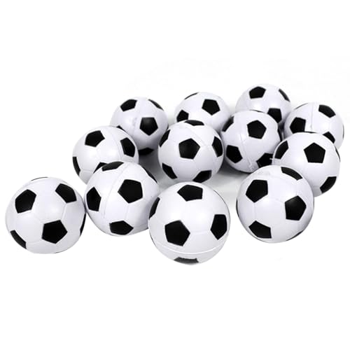 Stressbälle Quetschfußball, 1,6 Zoll große Mini-Fußbälle | 12er-Pack Schaumstoff-Sportbälle – Sport-Stressball, Gadget, Spielzeug für die Schule, Karneval, Belohnung, Partytüte, Geschenkfüller von Generic