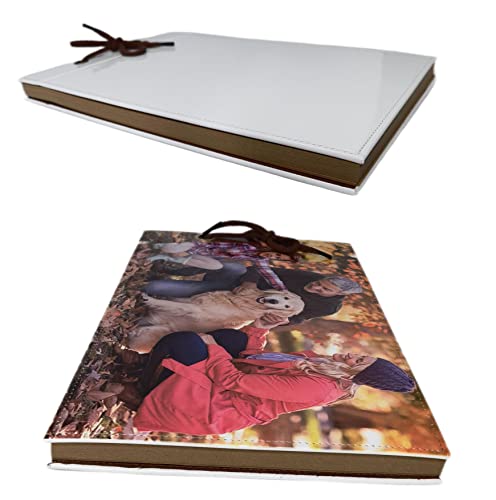 Sublimations-Fotoalbum, blanko, Leder, DIY, Familie, Sammelalbum, Fotoalbum, erweiterbar, 29 x 19 cm, 80 Seiten (Braun) von Generic