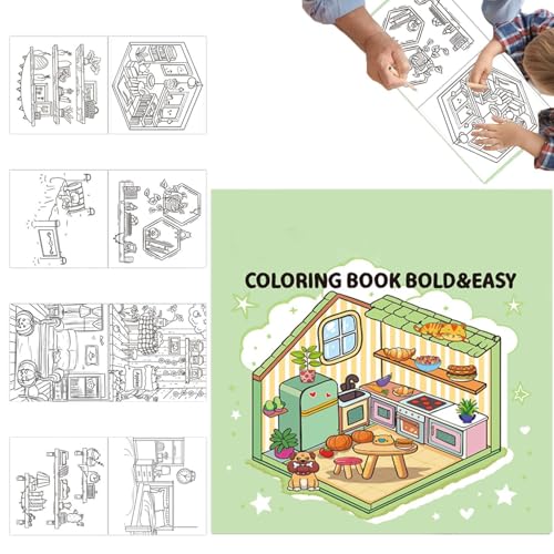 Süßes Malbuch, Malbuch zur Entspannung | Corner Cozy Space Einfaches süßes Malbuch,Art Craft Relaxation mit einfachen Spielbüchern für Teenager von Generic