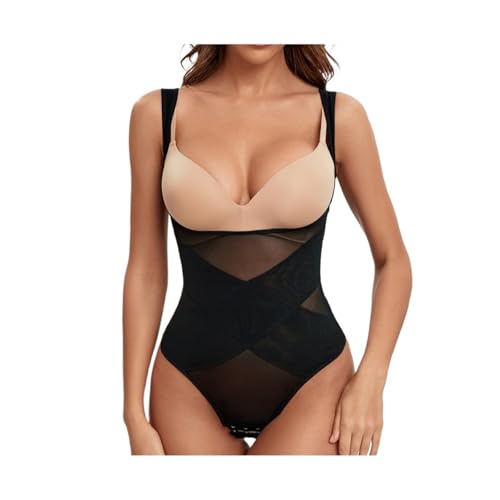 Taillentrainer für Damen, Tanga-Bodys, Ganzkörper-Bodyshaper, Nahtlose Bauchkontrolle, Shapewear, Netzstoff, Abnehmen, Flacher Bauch, Unterbrustkorsett Taillentrainer für Damen, Tanga-Bodys, Ganzkörper-Bodyshaper, Nahtlose Bauchkontrolle, Shapewear, Netzstoff, Abnehmen, Flacher Bauch, Unterbrustkorsett von Generic