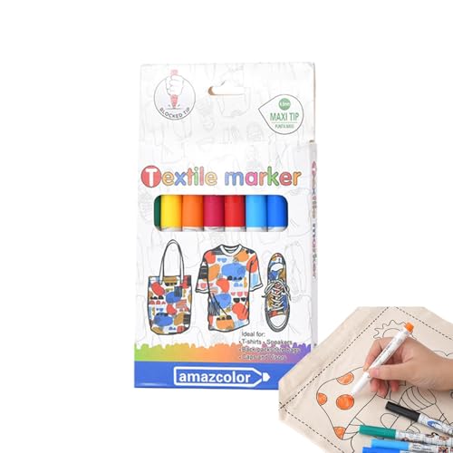 Taschen-Marker-Set, Stoffmarker, Stifte für Kleidung, Stoffmalstifte, Markierwerkzeuge in 8 leuchtenden Farben, Anreißwerkzeuge gegen Verblassen von Generic