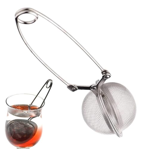 Teefilter - Reusable tea filter, Teefilter für lose Blätter | Feinmaschiger Kugel-Teefilter,Edelstahl-Kugelsieb mit Schnappverschluss, Teesieb aus Netzstoff für losen Tee und Kaffee -Teefilter Tee von Generic