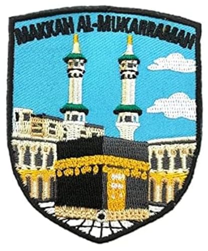 The Kaaba Masjid al-Haram Mekka Saudi-Arabien Patch (7,6 cm) Makkah Al-Mukarraman bestickter Aufnäher zum Aufbügeln oder Aufnähen, Reise-Souvenir-Emblem, perfekt für Jacken, Hüte, Rucksäcke, Hemden, von Generic