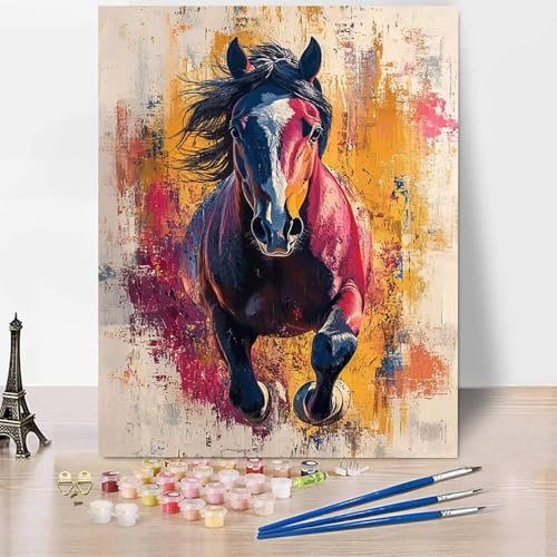 Tier Malen Nach Zahlen Erwachsene Pferd Malen Nach Zahlen Kreativ Set Erwachsene 100×135cm, Leinwand Ölgemälde Bastelset mit Pinsel und Farben für Zimmer Deko, Geschenke für Frauen, Ohne Rahmen -XY368 Tier Malen Nach Zahlen Erwachsene Pferd Malen Nach Zahlen Kreativ Set Erwachsene 100×135cm, Leinwand Ölgemälde Bastelset mit Pinsel und Farben für Zimmer Deko, Geschenke für Frauen, Ohne Rahmen -XY368 von Generic