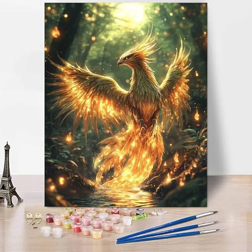 Tier Malen Nach Zahlen Erwachsene PhöNix Malen Nach Zahlen Kreativ Set Erwachsene 30 x 40 cm, Leinwand Ölgemälde Bastelset mit Pinsel und Farben für Deko, Geschenke für Frauen, Ohne Rahmen -XY39V Tier Malen Nach Zahlen Erwachsene PhöNix Malen Nach Zahlen Kreativ Set Erwachsene 30 x 40 cm, Leinwand Ölgemälde Bastelset mit Pinsel und Farben für Deko, Geschenke für Frauen, Ohne Rahmen -XY39V von Generic